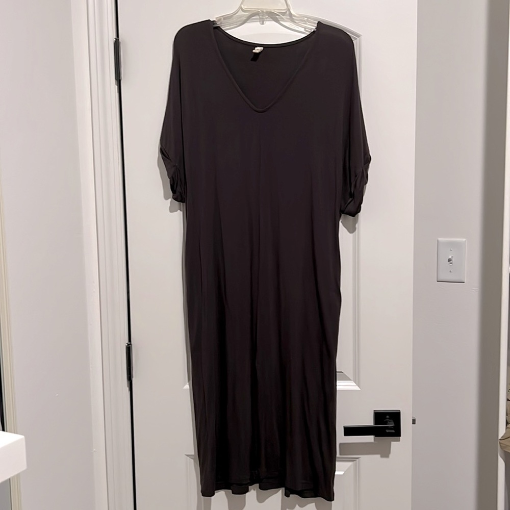 Soft essential shirt dress tunic kaftan with pockets
